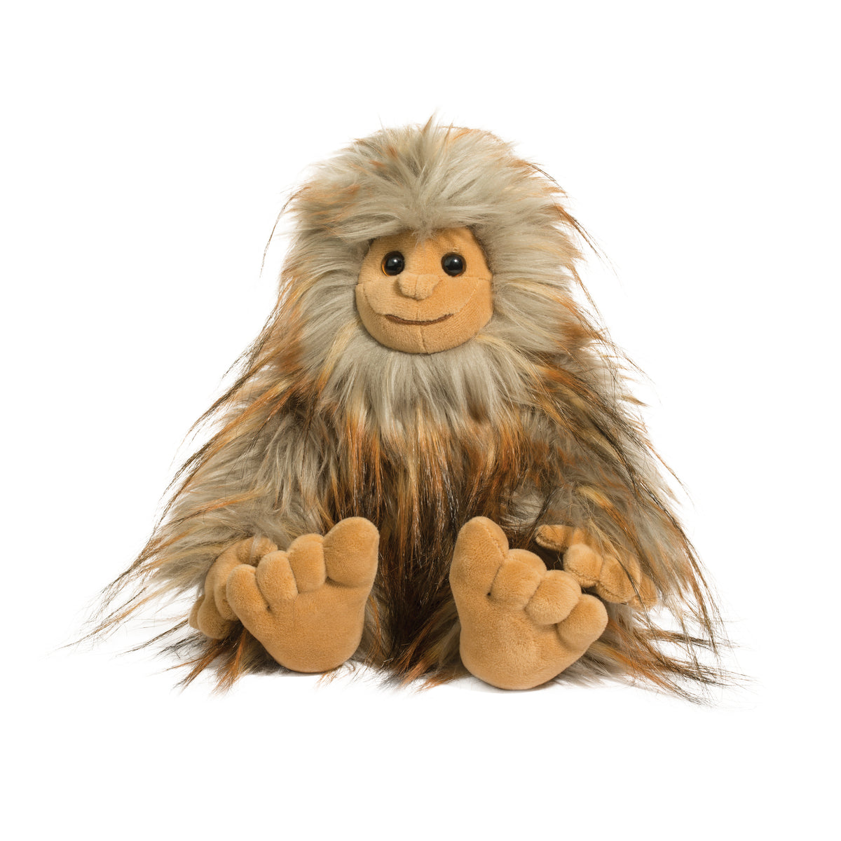 Douglas Co. Flo DLux Sasquatch small soft plush stuffed animal with shaggy brown fur