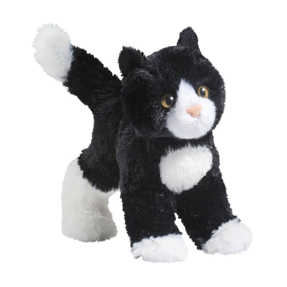 Snippy Black & White Cat Plush Stuffed Animal