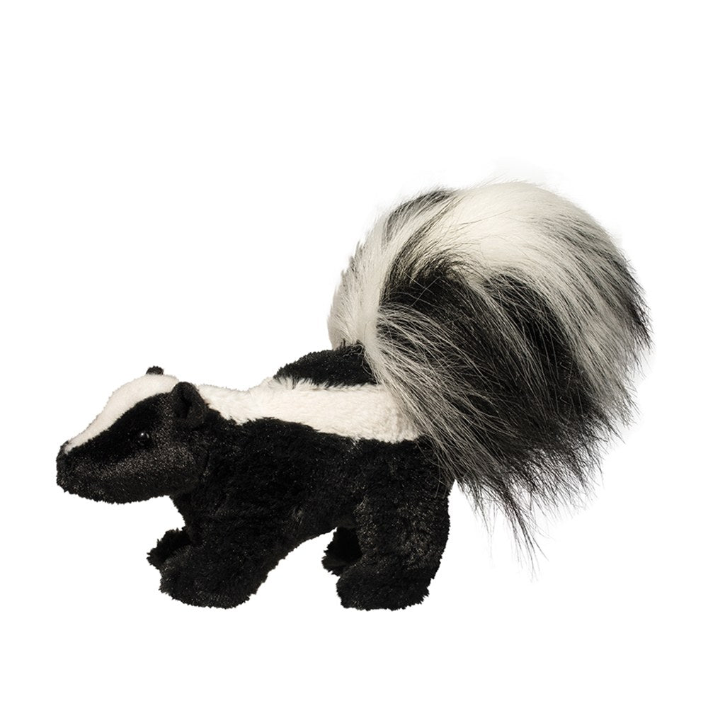 Douglas Co. Mini Striper Skunk soft plush stuffed animal with black and white fur