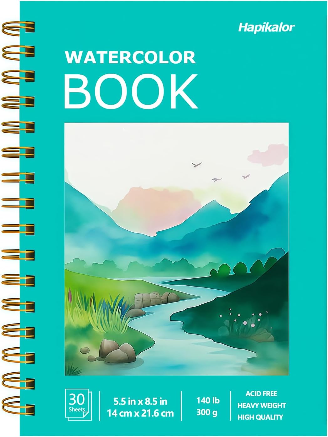 Watercolor Paper Pad, 5.5"x8.5" Water Color Paper, 140lb/300gsm