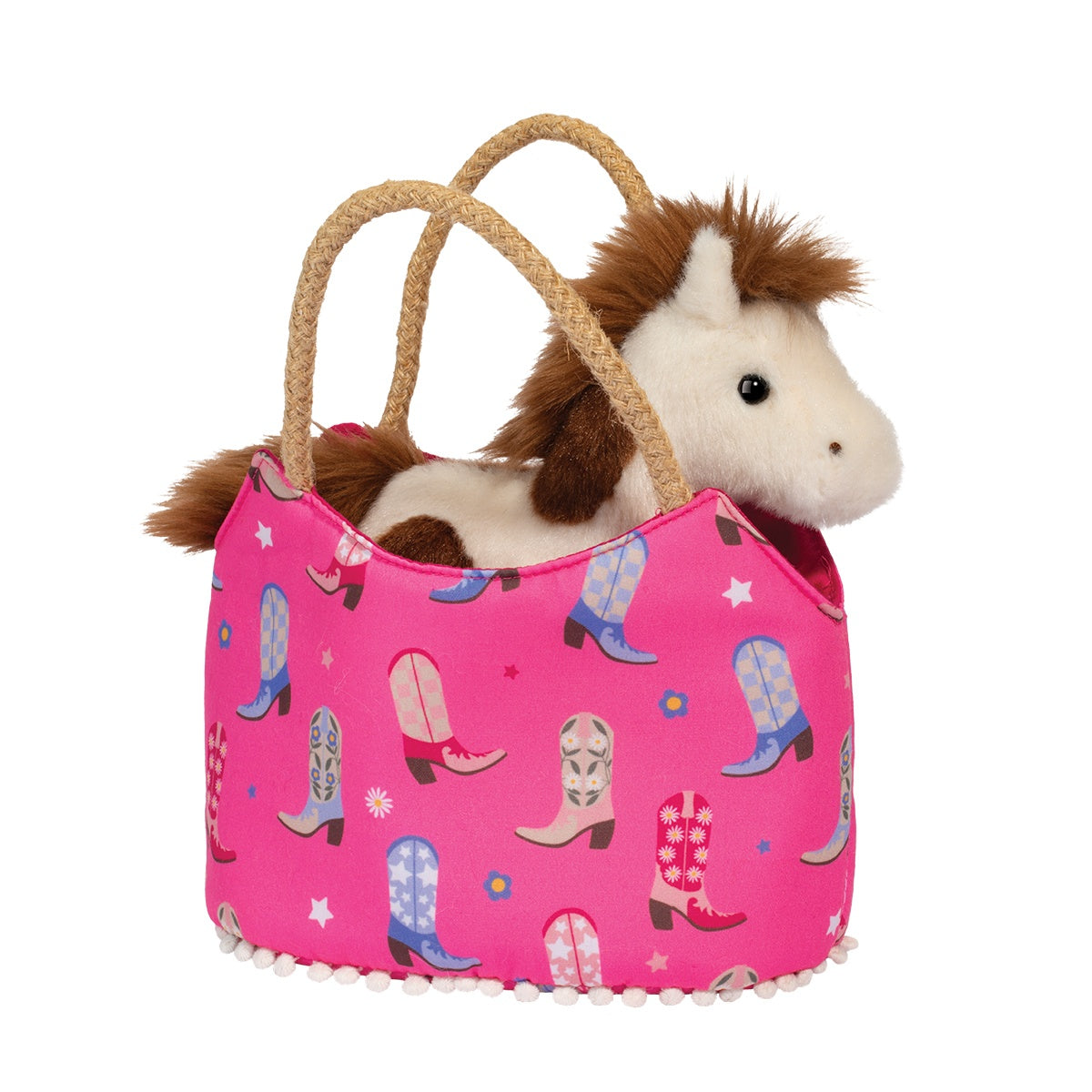 Cowgirl Boots Sassy Sak with Horse Plush Stuffed Animal