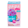 ui Gui Mini Clear Slime kit in purple box with pink transparent slime and watermelon charms, with cat and strawberry charms