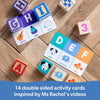 Ms. Rachel Letter, Number, and Game Wooden Learning Blocks with Activity Cards - Melissa & Doug