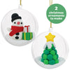 Ornament Kit - Snowman & Tree - Clay Craft
