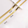 Herringbone Choker 18K Gold Plated Stainless Steel Necklace Snake