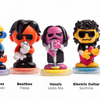 Curly Lines: 5 Figurines NeoFunk Band  5 NFC enabled Figurines