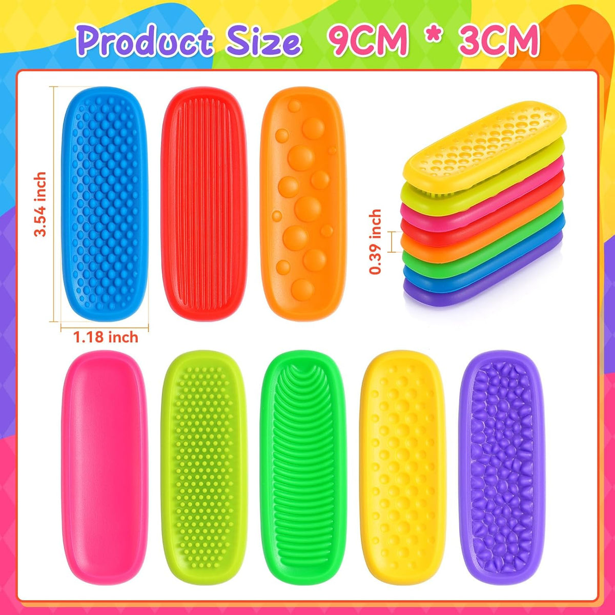 Sensory Strip Fidget Toy Worry Stones