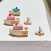 Ofune wind-up boat: Blue