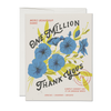 One Million thank you greeting card: Singles