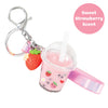 Strawberry Bubble Tea - Bag Charm Kit