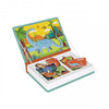 Children's dinosaur puzzle in a colorful box with a cartoon-style illustration of a dinosaur and trees.