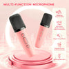 Mini Karaoke Machine for Kids Adults, Bluetooth Speaker with 2 Wireless Microphones