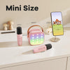 Mini Karaoke Machine for Kids Adults, Bluetooth Speaker with 2 Wireless Microphones