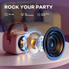 Mini Karaoke Machine for Kids Adults, Bluetooth Speaker with 2 Wireless Microphones