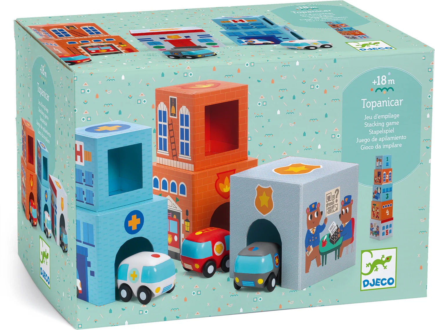 TopaniCar Stacking Game + Vehicles - Djeco