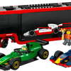 F1® Truck with RB20 & AMR24 F1® Cars - LEGO®  City - 60445